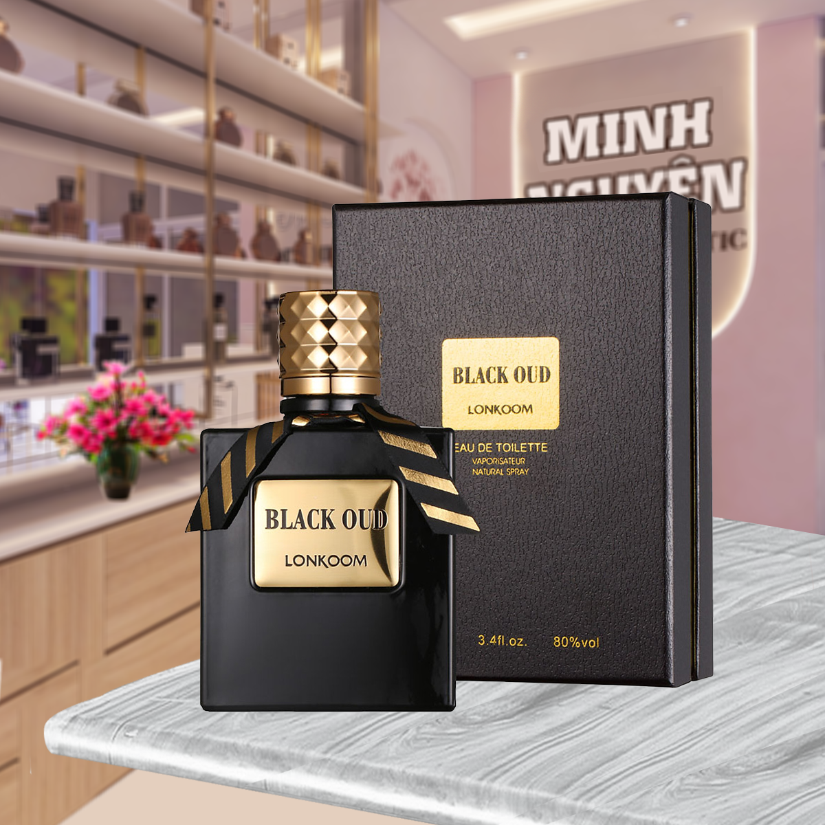 Nước hoa nam black oud lonkoom 100ml mùi hương nam tính lịch lãm sang trọng thơm lâu