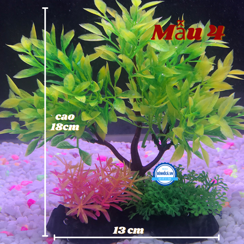 Cây nhựa trang trí hồ cá cảnh mini MẪU 4