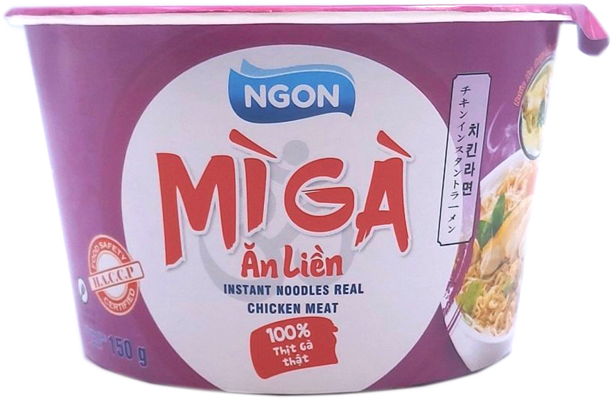 Mì gà ăn liền NGON có thịt đùi gà thật Combo 6 tô