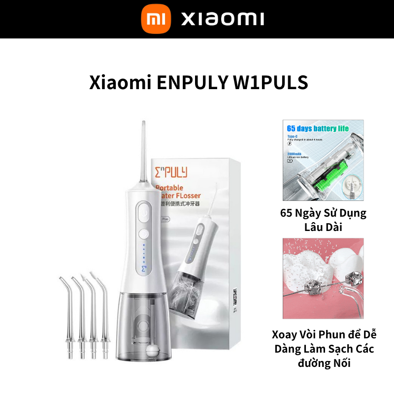 Xiaomi Mijia ENPULY W1Plus Water Flosser IPX7 Waterproof Teeth Dental