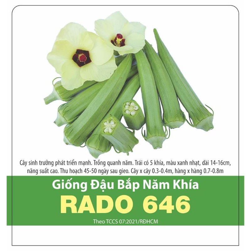 Hạt giống đậu bắp năm khía gói 20gr - rado 646