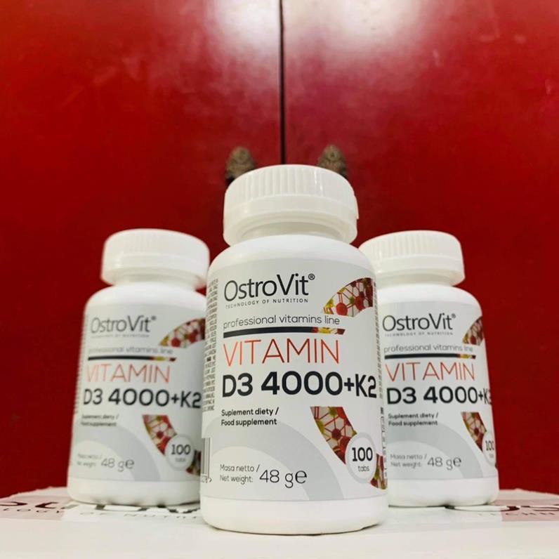 Viên Hỗ Trợ Xương Khớp OstroVit Vitamin D3 4000 + K2 100 viên