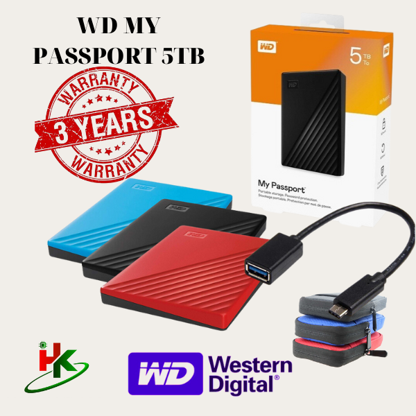 [HCM]Ổ cứng di động HDD Western Digital My Passport 2TB - Hàng Nhập Khẩu -  Bảo hành 36 tháng - Tặng túi chống sốc
