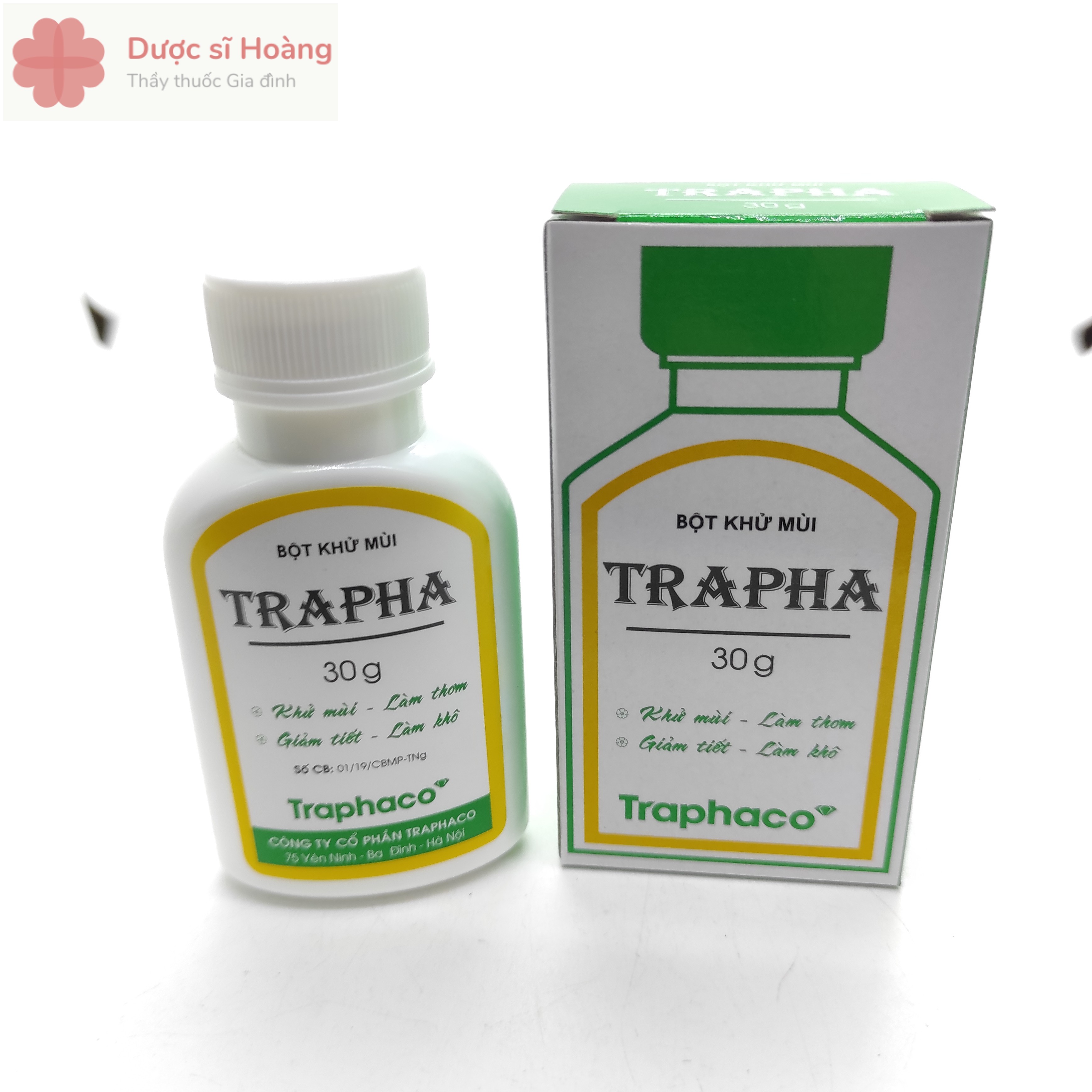 Bột khử mùi trapha lọ 30g
