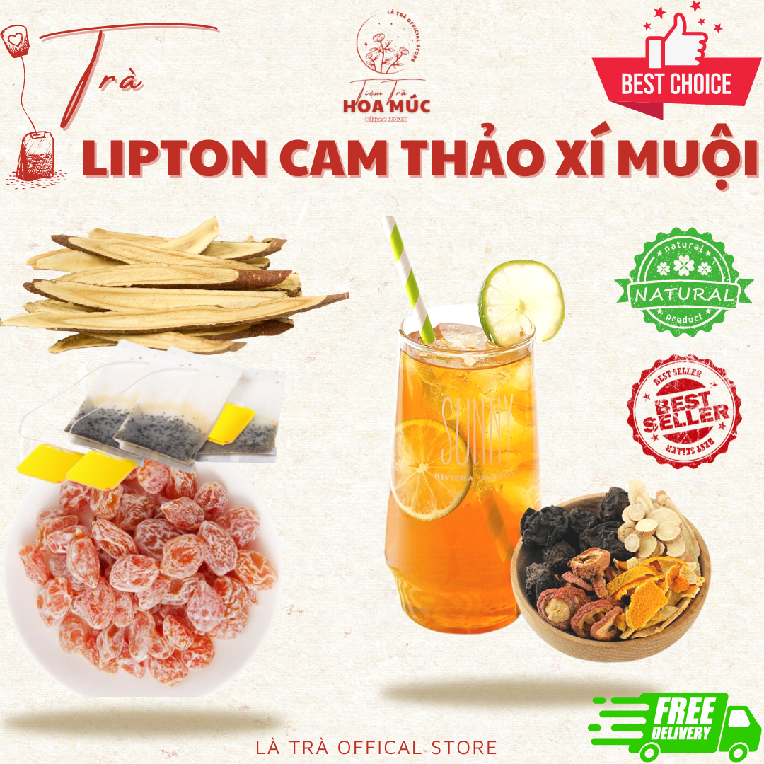 Se trà lipton xí muội cam thảo - là trà thanh nhiệt giải khát freeship