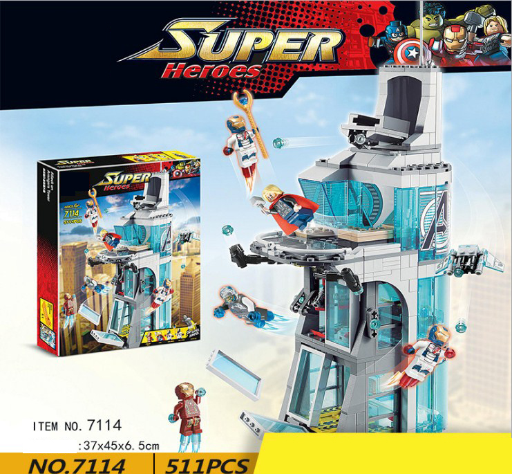 [HCM]Bộ đồ chơi xếp hình Lego Super Heroes 7114- Attack on Avengers Tower - Trận Chiến Tại Tòa Tháp Siêu Anh Hùng