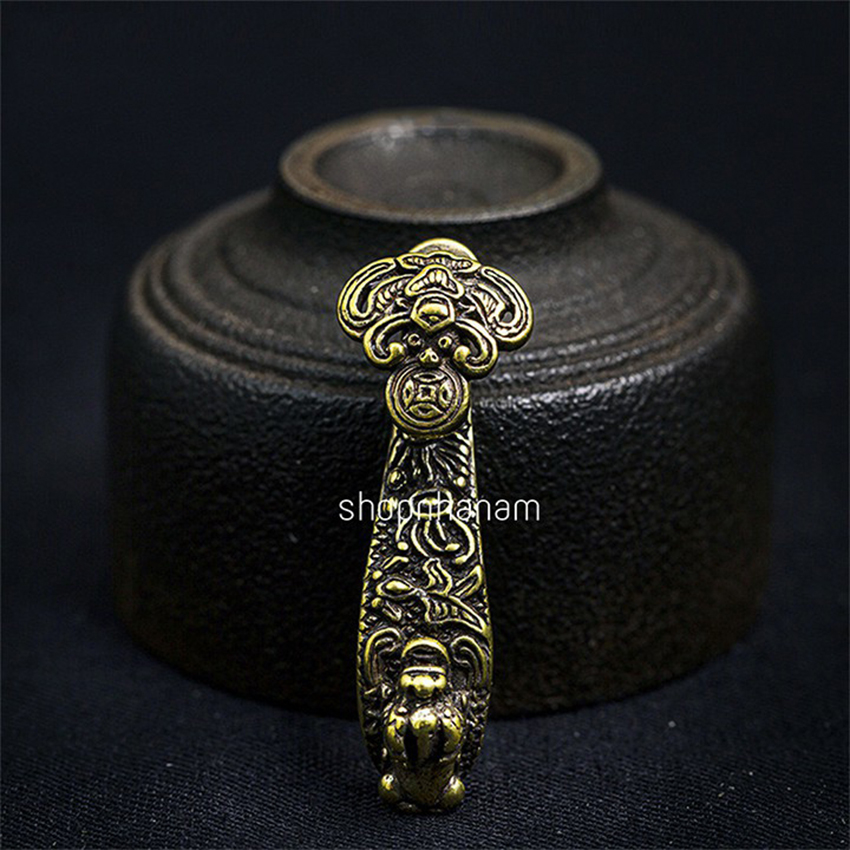 Tượng đồng phong thủy ngọc như ý trang trí vật phẩm phong thủy