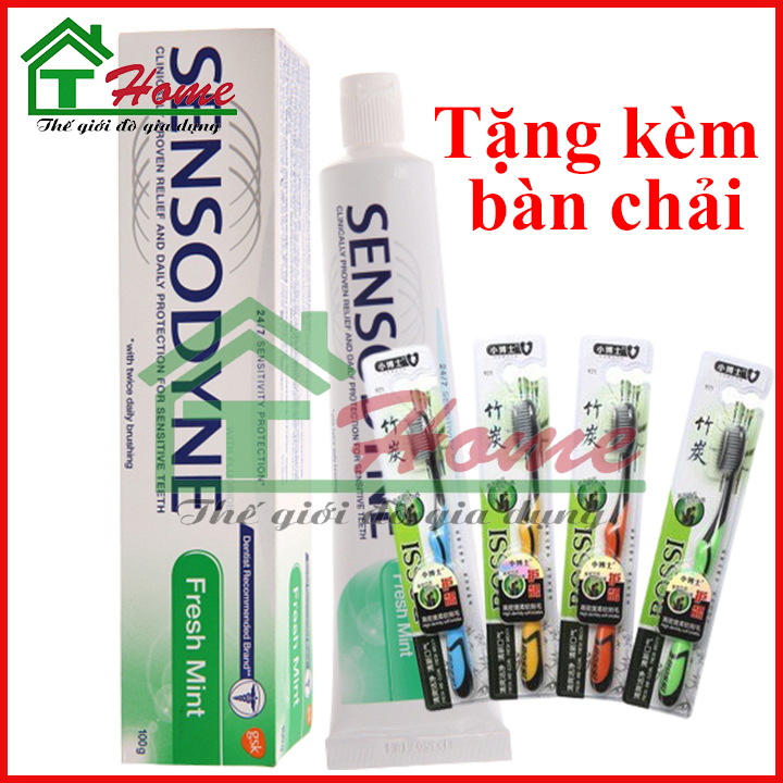 Combo 1 Kem Đánh Răng Sensodyne Nhập Thái Lan + Tặng kèm 1 bàn chải đánh răng 100g