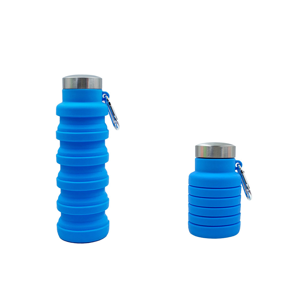 Bình Nước Gym Gấp Gọn Silicon 700ml Cao Cấp Cầm Tay Thông Minh Dễ Mang Đi Du Lịch Dã Ngoại - 5