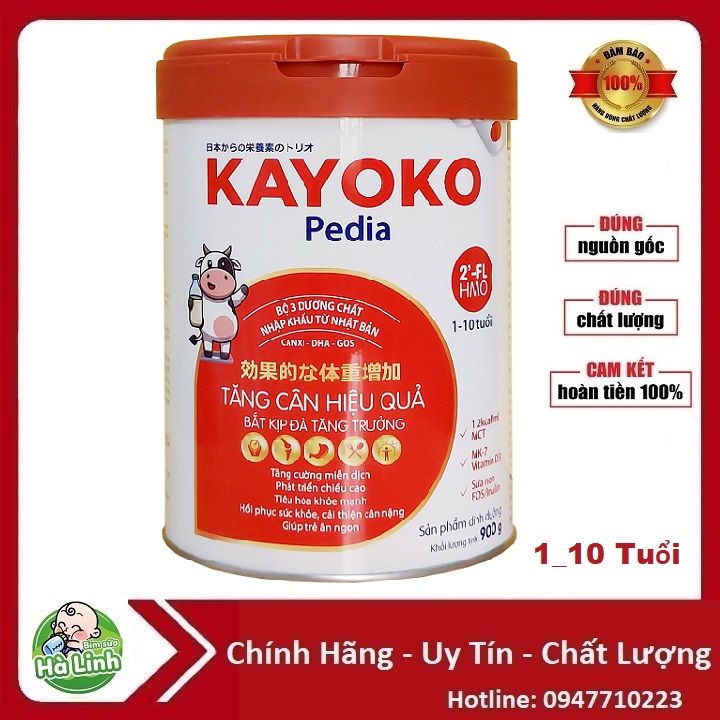 Sữa bột Kayoko Pedia 900g Dành cho trẻ nhẹ cân biếng ăn.