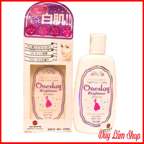 Kem dưỡng da mặt Oneday Tím – Brightener Premium SPF15+/PA