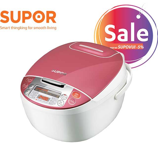 Nồi cơm điện tử supor lồng nồi tráng men cfxb50fc29vn