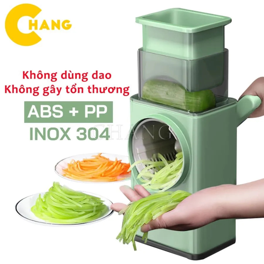 Thái lát rau củ đa năng kèm 6 lưỡi dao cắt - thái lát bào cắt củ quả ]. máy xay tỏi ớt, máy thái lát rau củ đa năng 4 in 1, máy nạo, cắt bào củ quả, dụng cụ thái rau củ quả.