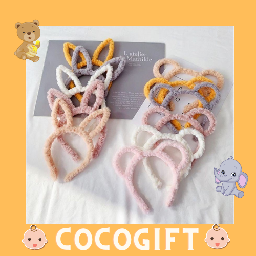 Bờm Băng Đô Cài Tóc Lông Tai Gấu Mèo Thỏ Dễ Thương Cute Hot Trend