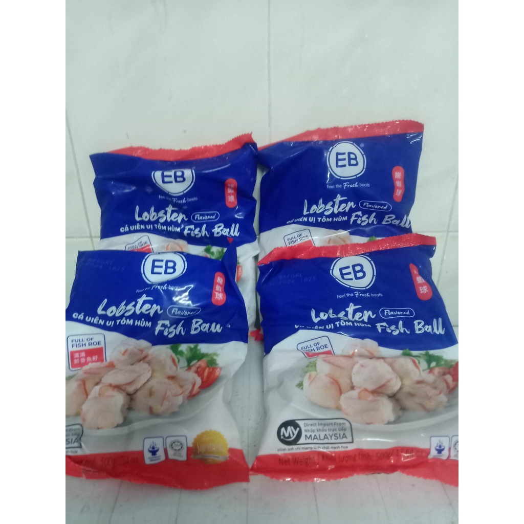 Cá Viên Vị Tôm Hùm Malaysia EB ( 1 Gói 500G ) giao 2h