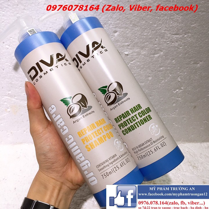Dầu gội diva xanh phục hồi hư tổn mẫu mới