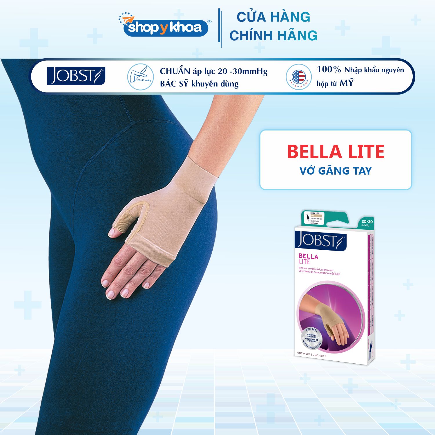 Jobst Bella Lite Lymphatic Glove Stockings, Skin Color, Standard Pressure 20-30Mmhg