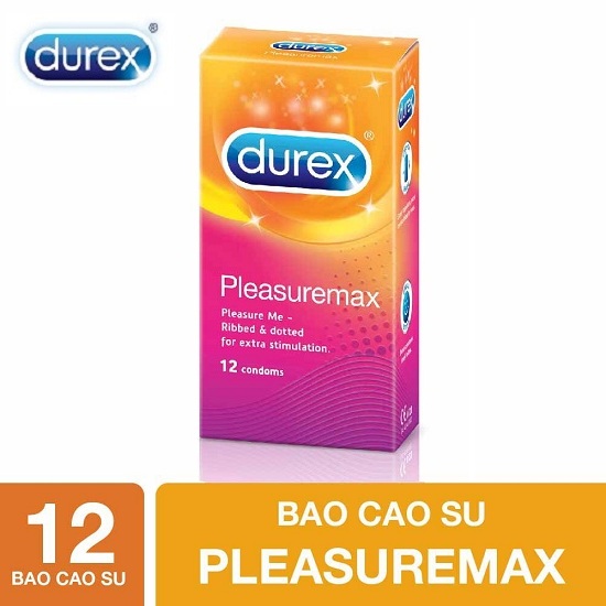 [HCM][ Durex Pleasuremax ] Bao cao su Durex Pleasuremax 12 bao / Hộp
