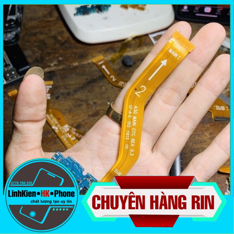 (Samsung A30) main sạc,cáp nối main,cáp nối màn hình rin bóc máy,A305