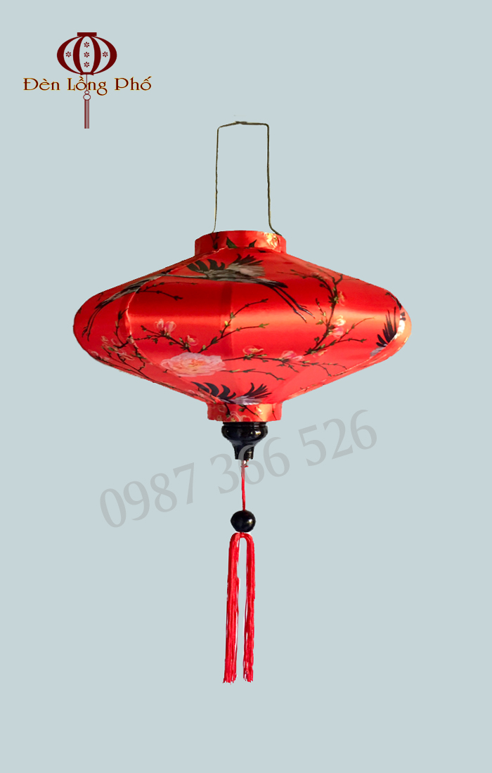 Đèn Lồng Hội An kiểu đĩa bay chuyên dùng trang trí quán xá, nhà cửa - size 30 cm