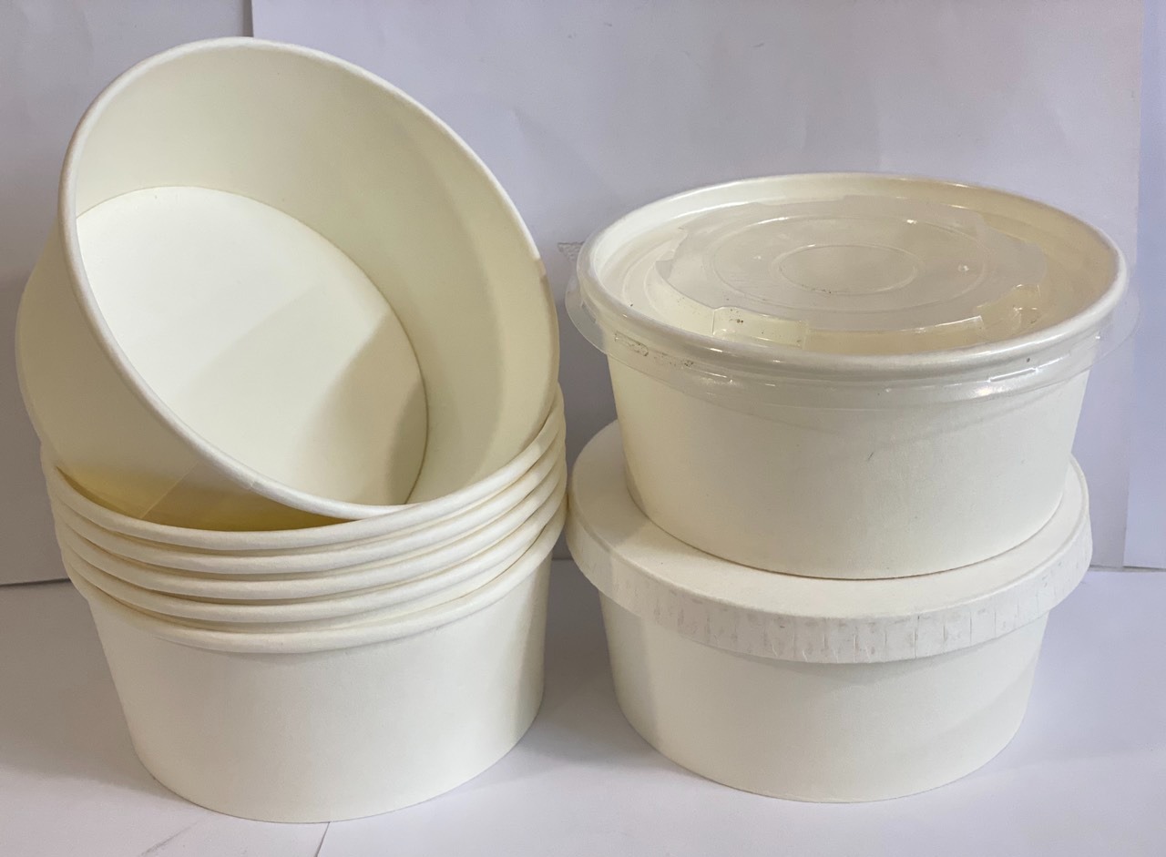 [HCM]50 Chén Giấy 11oz 330ML (có nắp hoặc không nắp)