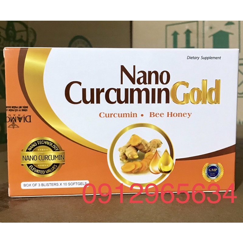 Viên uống Nghệ Nano Curcumin Gold hỗ trợ dạ dày, tá tràng, làm đẹp da trắng sáng hiệu quả