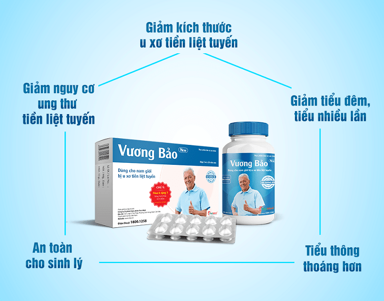 Vương bảo - hỗ trợ u xơ tiền liệt tuyến giảm phì đại tuyến tiền liệt