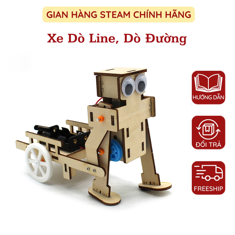 Set robot pull car automatic wooden according to the method of education