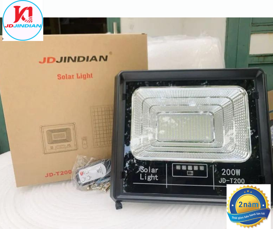 ( FREE SHIP ) Đèn Năng Lượng Mặt Trời, Đèn Pha Năng Lượng Mặt Trời JINDIAN JD-T200|200W|, JD-T300|300W|. Chính Hãng