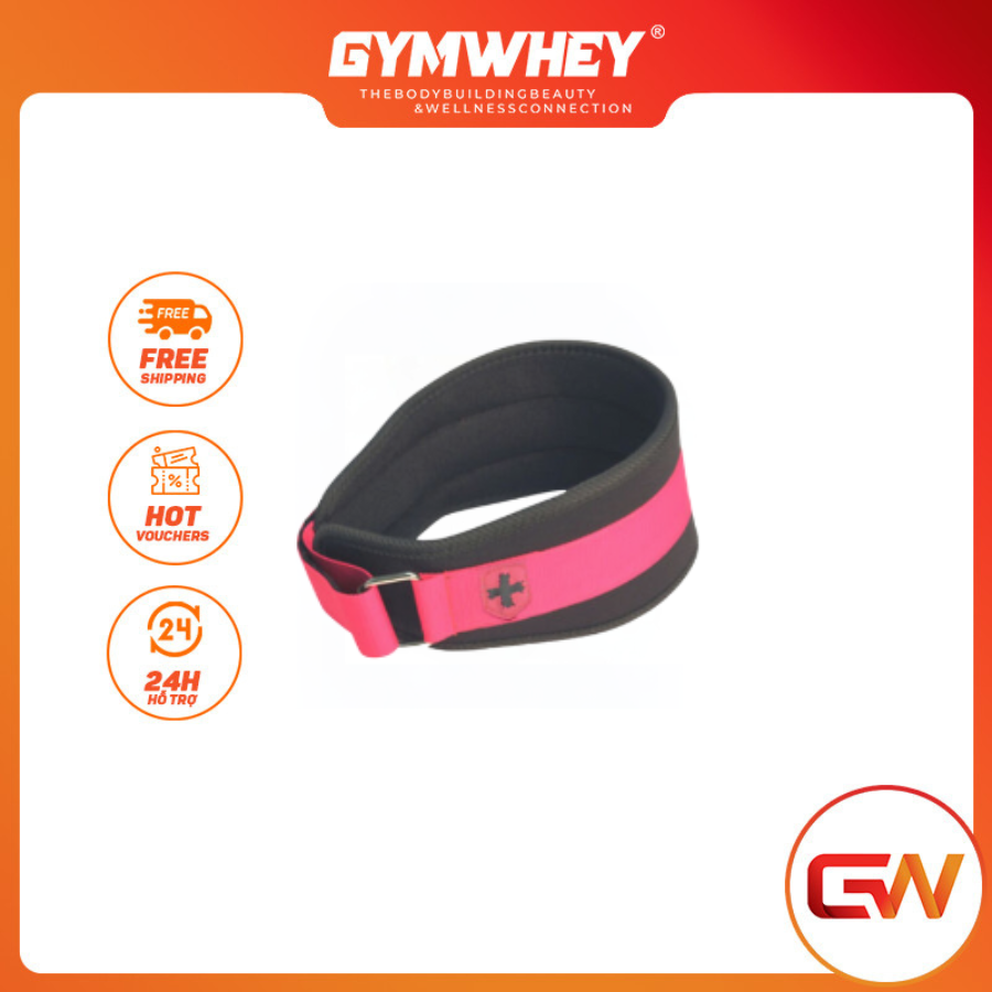 Phụ kiện Thể Thao Gym ĐAI LƯNG NỮ 5 INCHES HỒNG HARBINGER WOMEN FOAM CORE BELT 232