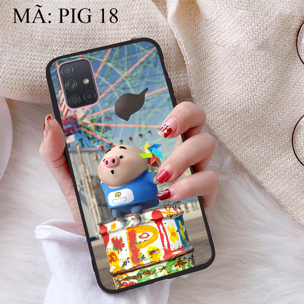 [HCM]Ốp lưng iCase dành cho Samsung Galaxy A71 viền dẻo TPU BST Pig Cute