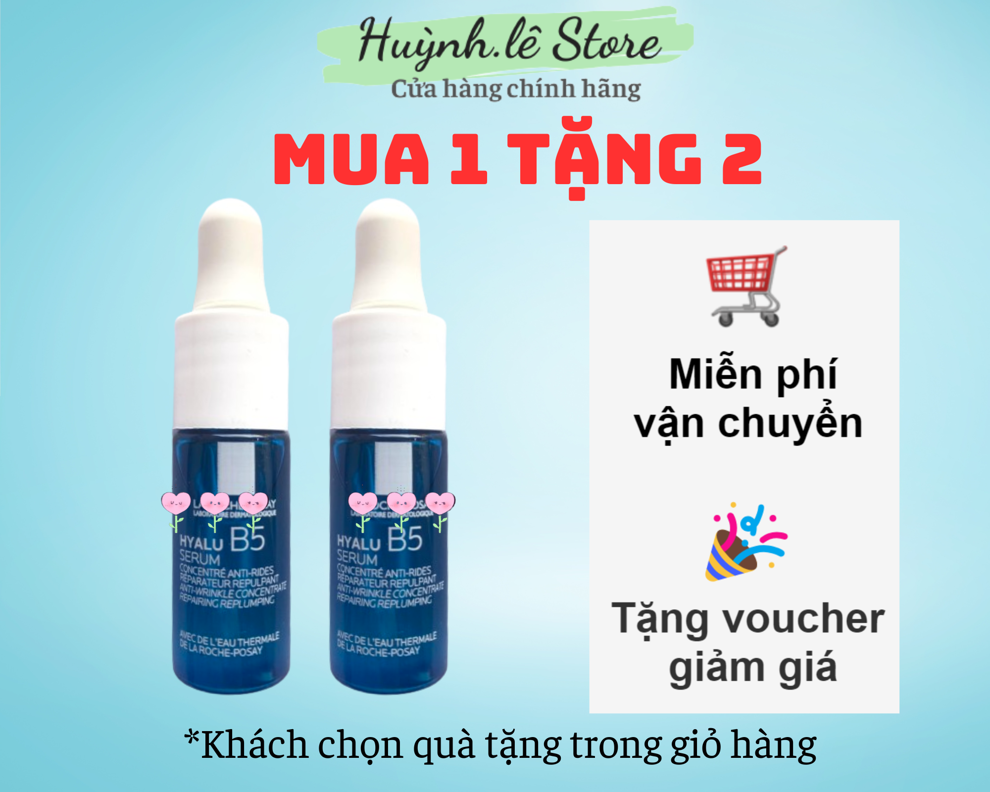 [Hàng cty] SERUM HYALU B5 LA ROCHE POSAY 30ml, 10ml ( b5 laroche posay)