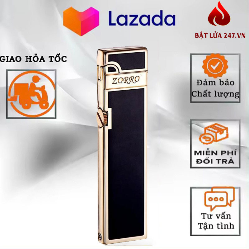 Bật lửa xăng đá mini Zorro siêu bền Z725