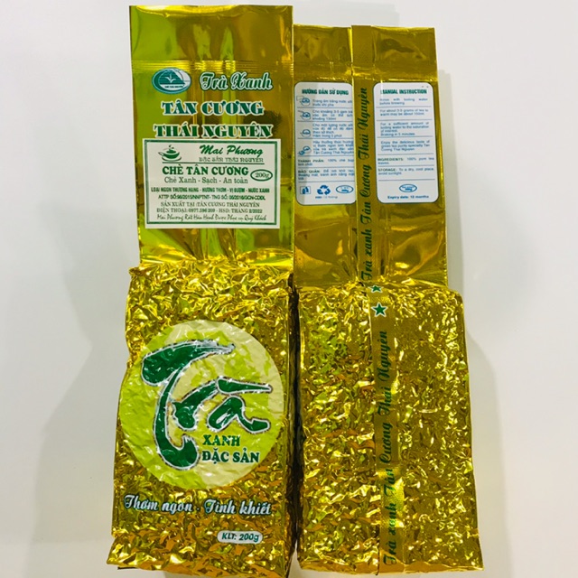 Trà xanh Tân Cương Thái Nguyên gói 200g