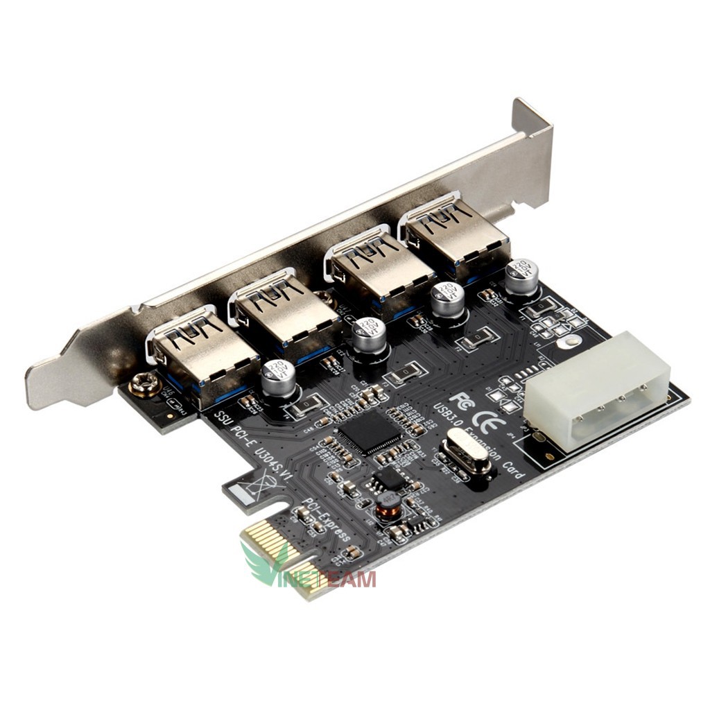 Card chuyển đổi pci express ra 4 cổng usb 3.0