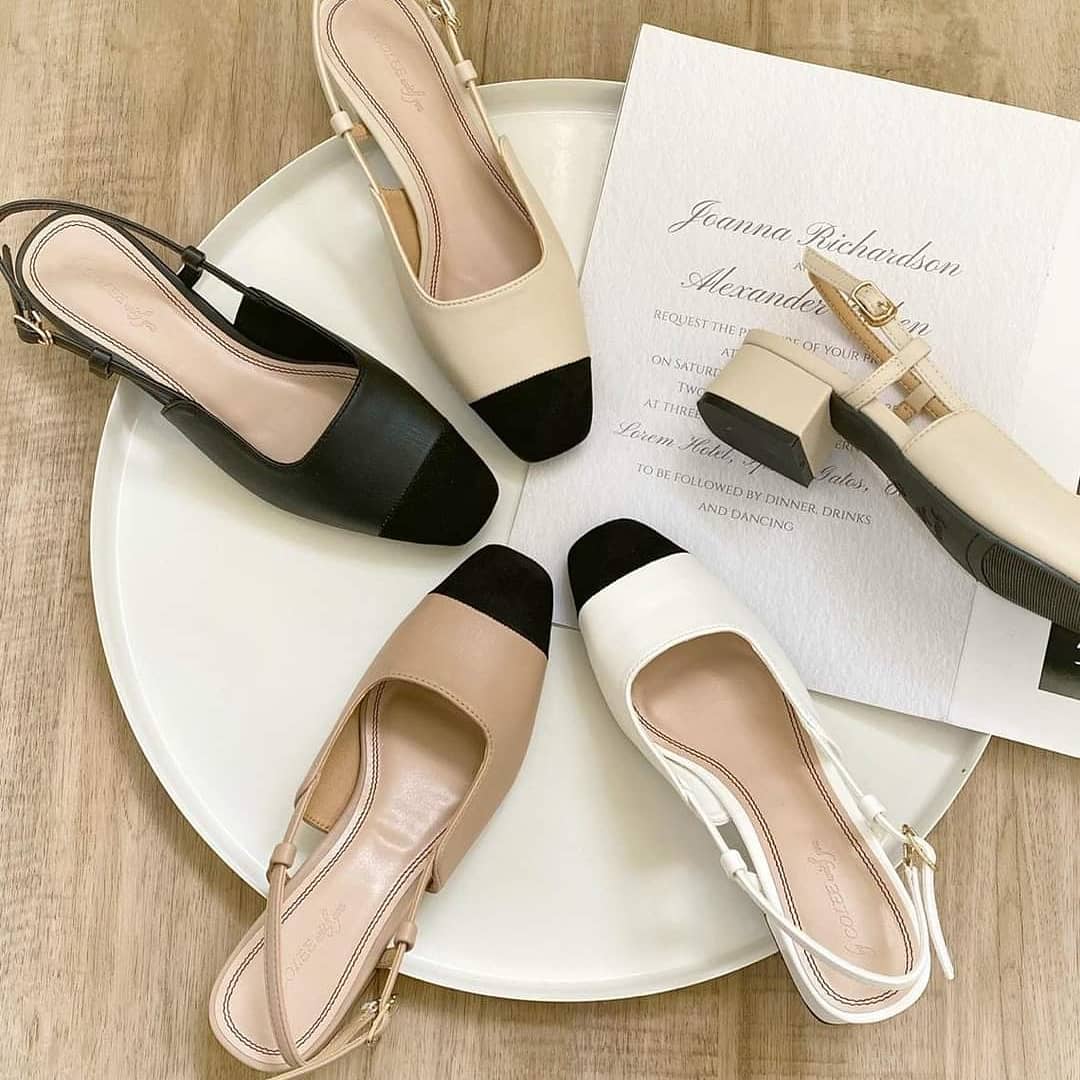 Giày công sở nữ  Colee dáng slingback thanh lịch gót cao 5cm