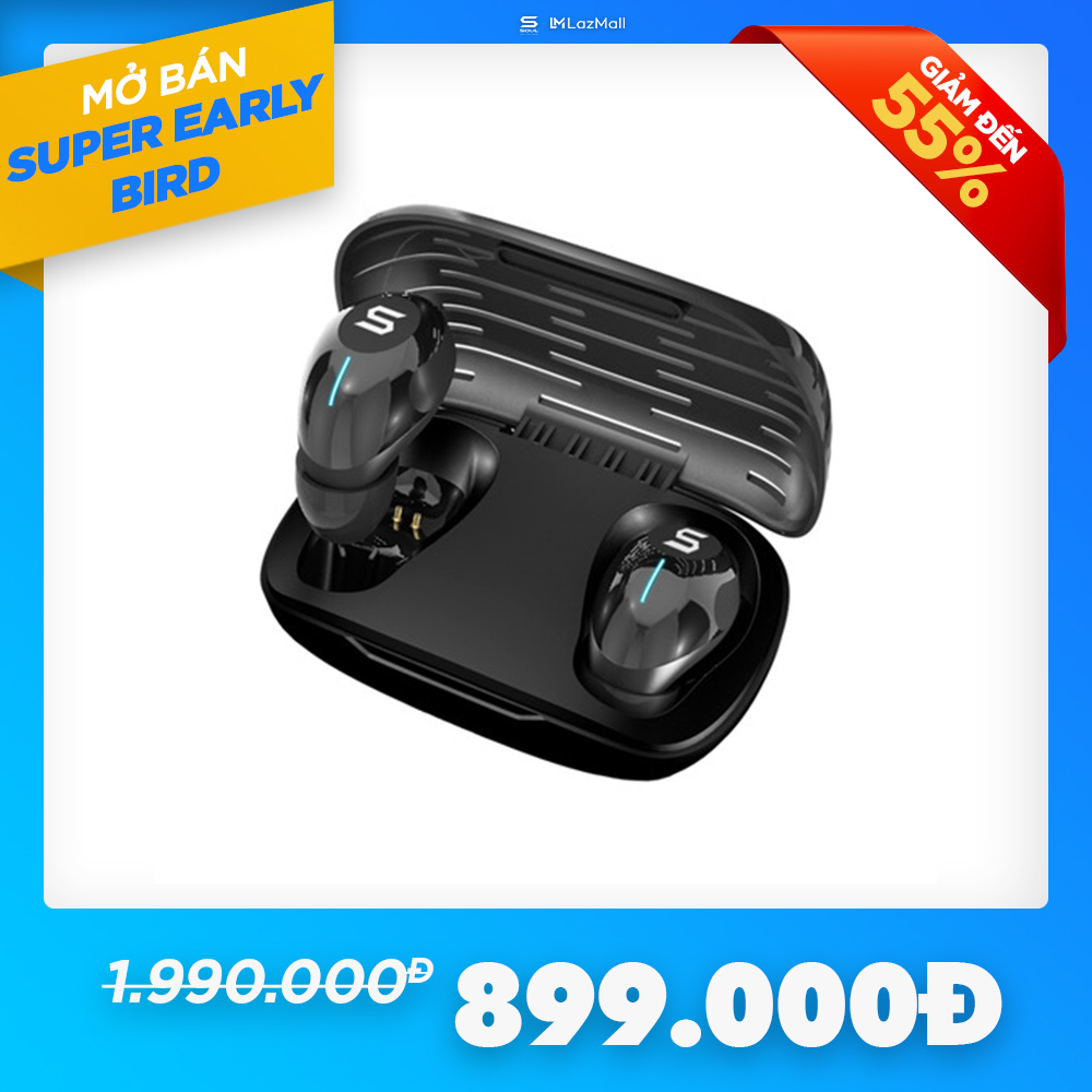 Tai Nghe True Wireless Soul Elite Bluetooth v5.0 - Điều Khiển Cảm Ứng - Chống Nước Toàn Diện IPX5 SRMS01VBK - Hãng Phân Phối Chính Thức