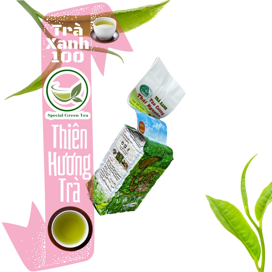 2 lạng chính hãng trà THIÊN HƯƠNG TRÀ tân cương thái nguyên 200g túi hút chân không nước xanh hậu vị ngon ngọt tinh khiết