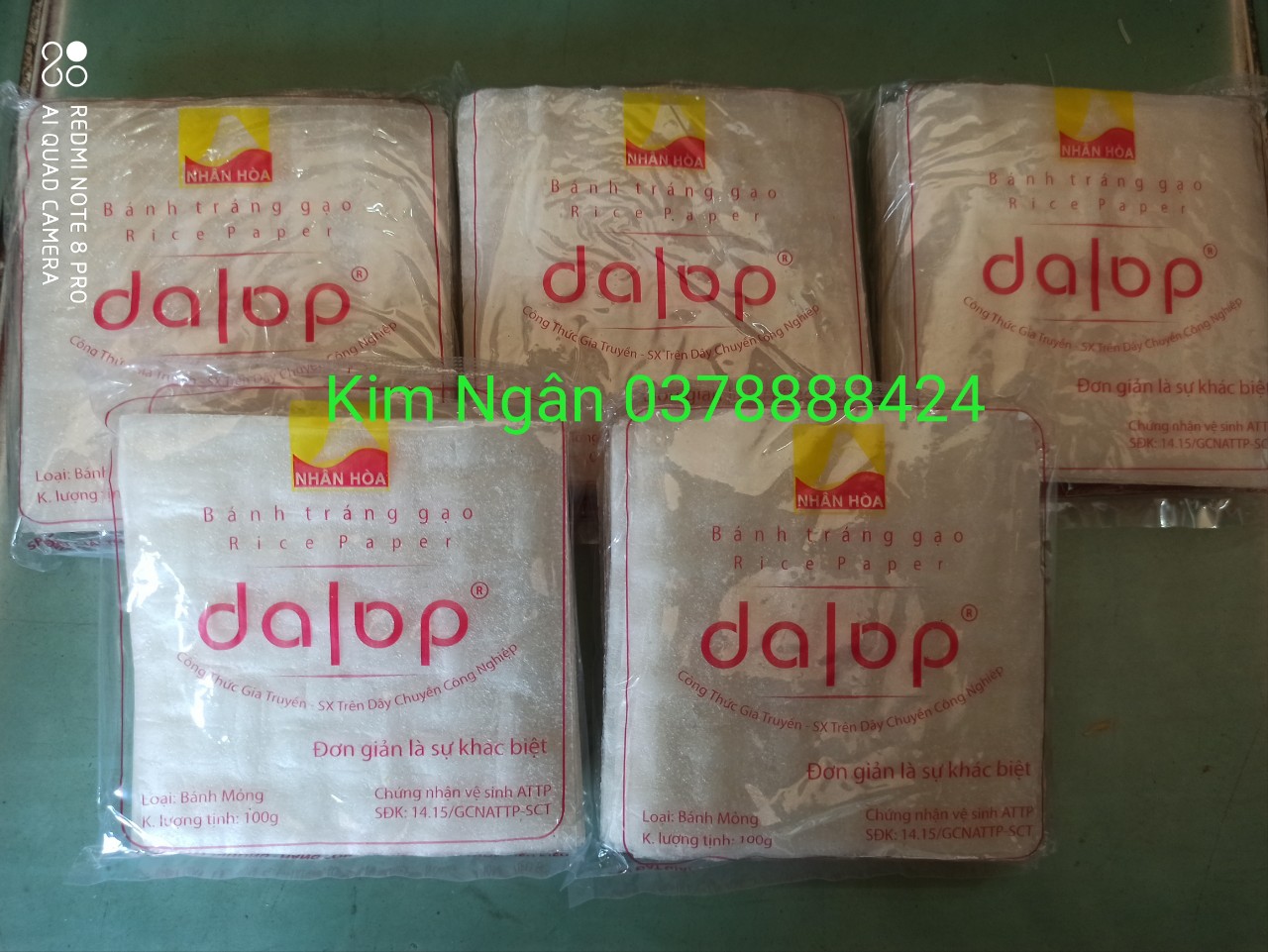 [HCM]Combo 5 xấp Bánh Tráng cuốn chả ram Bình Định Dalap