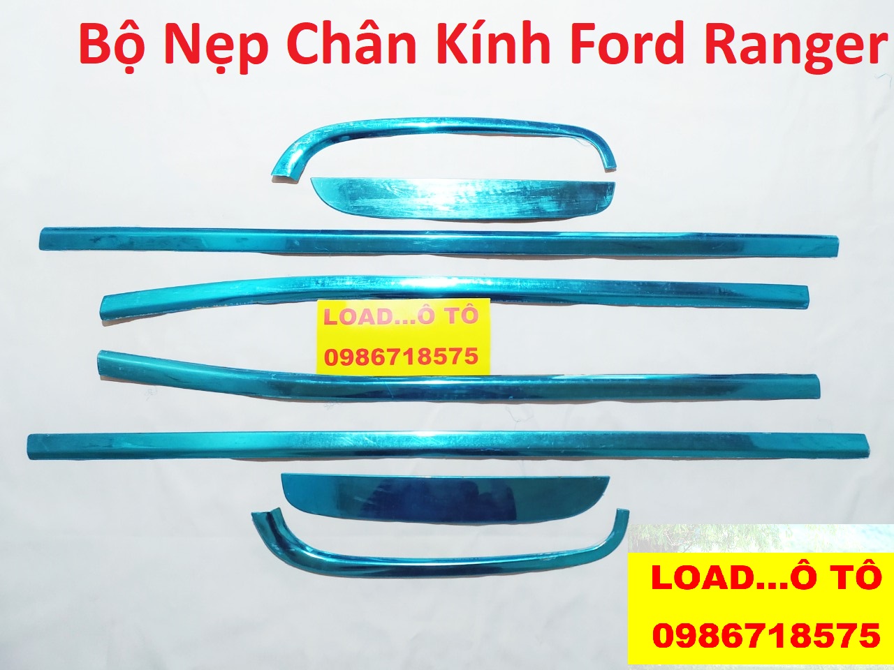 Ốp nẹp viền chân kính xe ford ranger 2023-2016 mẫu inox cao cấp
