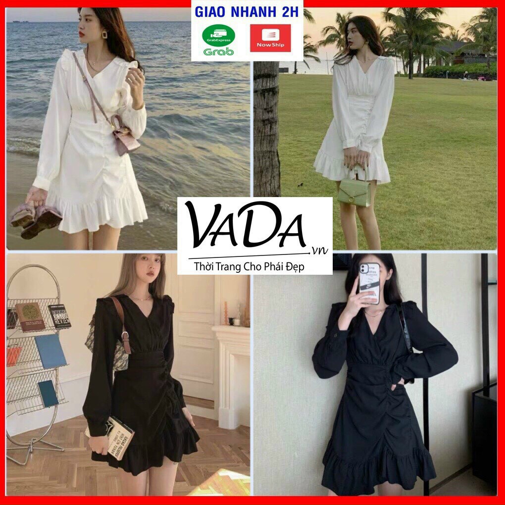 Đầm kate đuôi cá cổ đắp tay dài siêu xinh