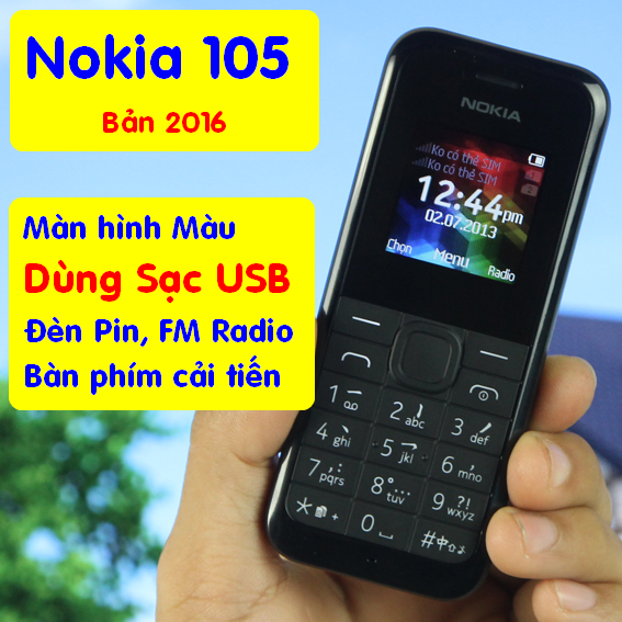 [PIN XỊN + SẠC XỊN] Điện thoại Nokia 105 (2016)