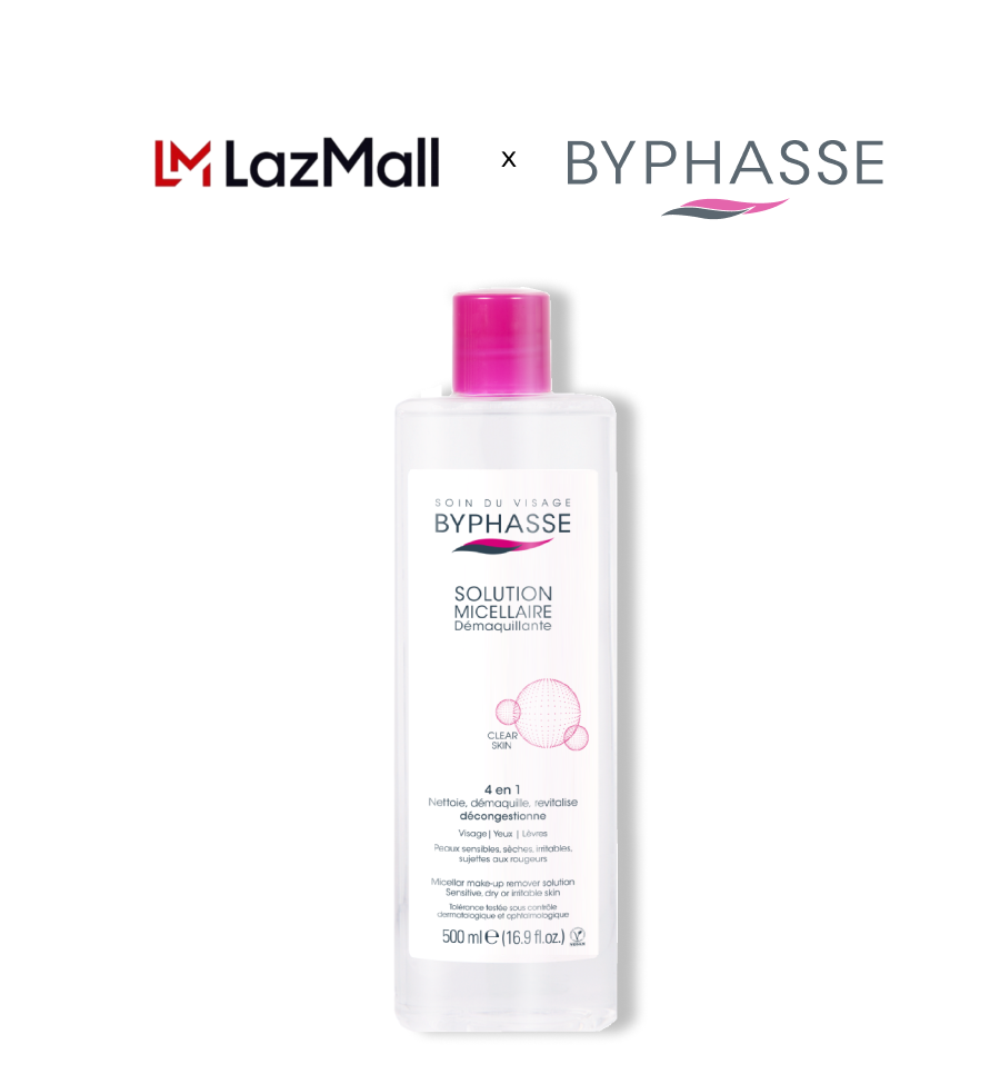 Nước tẩy trang 500ml làm sạch sâu cho da nhạy cảm byphasse micellar make-up remover
