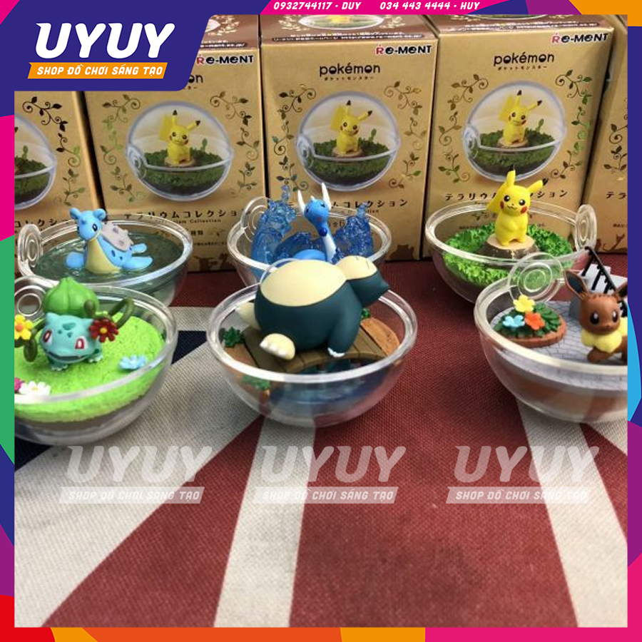 [HCM]Combo 6 Mô Hình Quả Cầu POKEMON TERARIUM COLLECTION Tung Tuyệt Chiêu Cực Đẹp, Sắc Nét