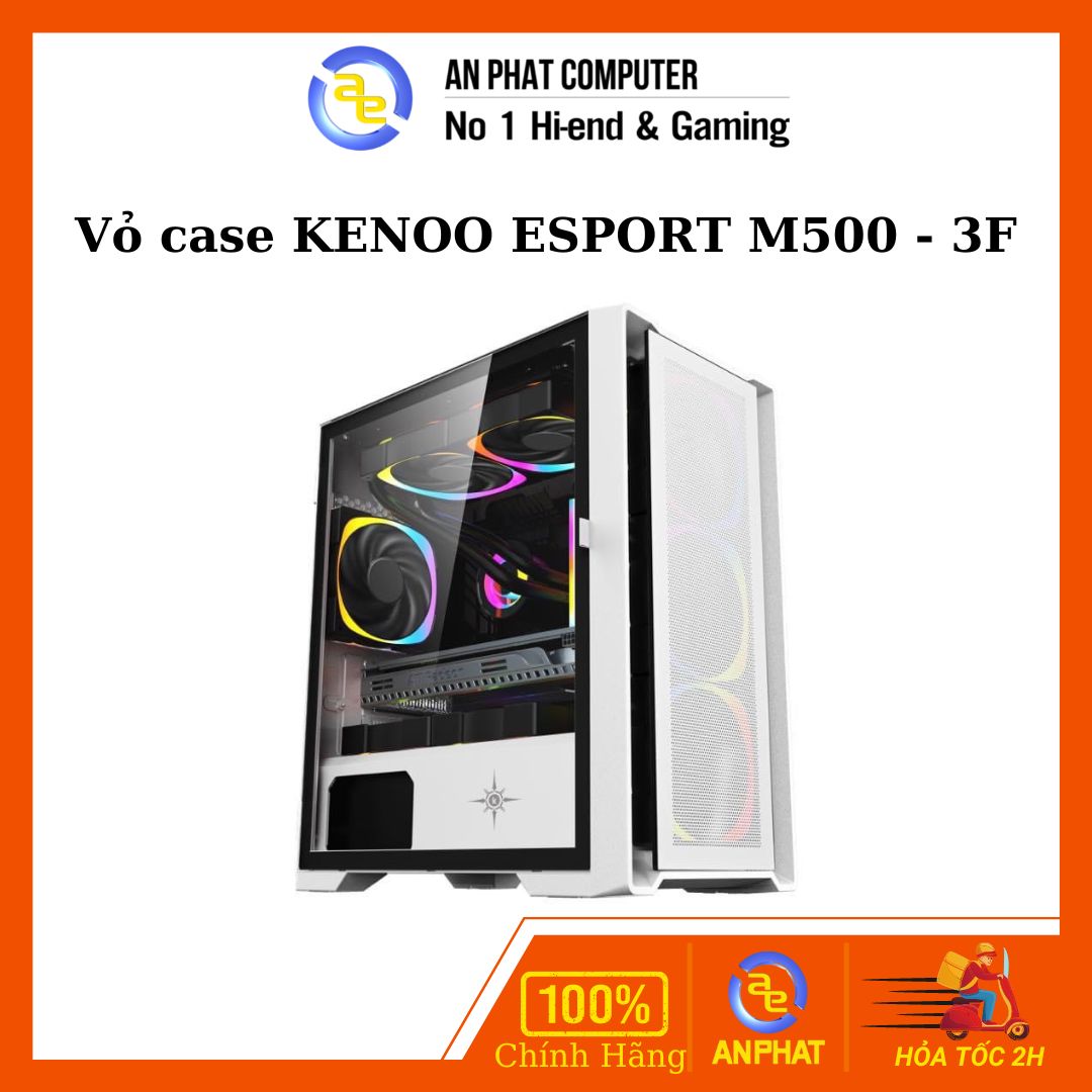 Vỏ case kenoo esport m500 - 3f - màutrắng matx