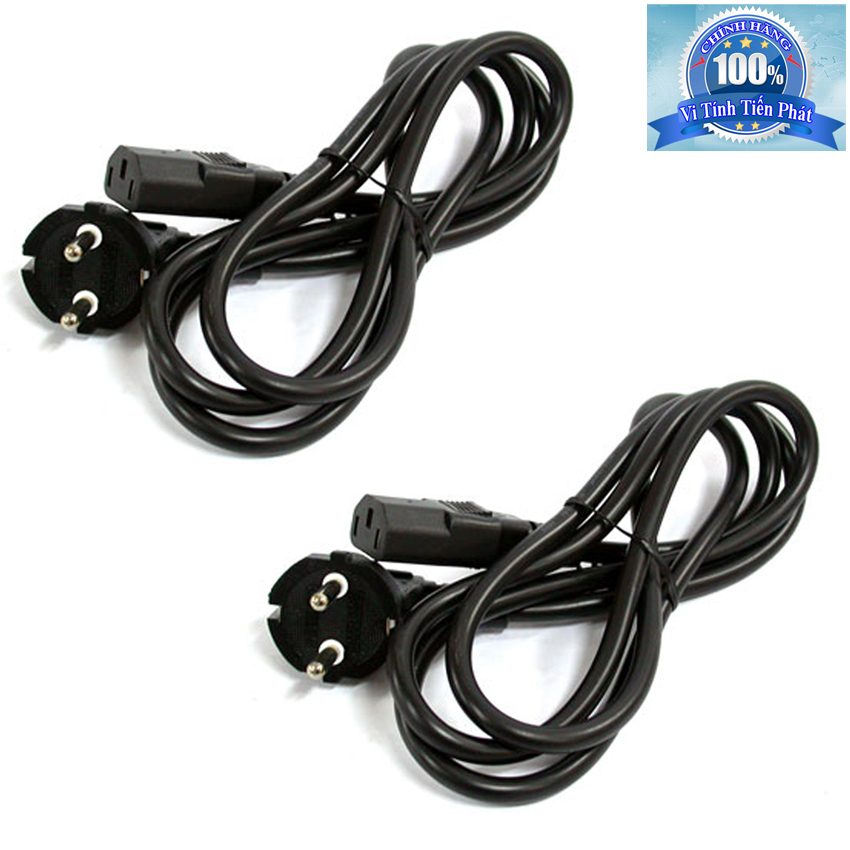 Bộ 2 Dây Nguồn Cho Máy Tính Bàn PC Và Máy in Dài 1,2m