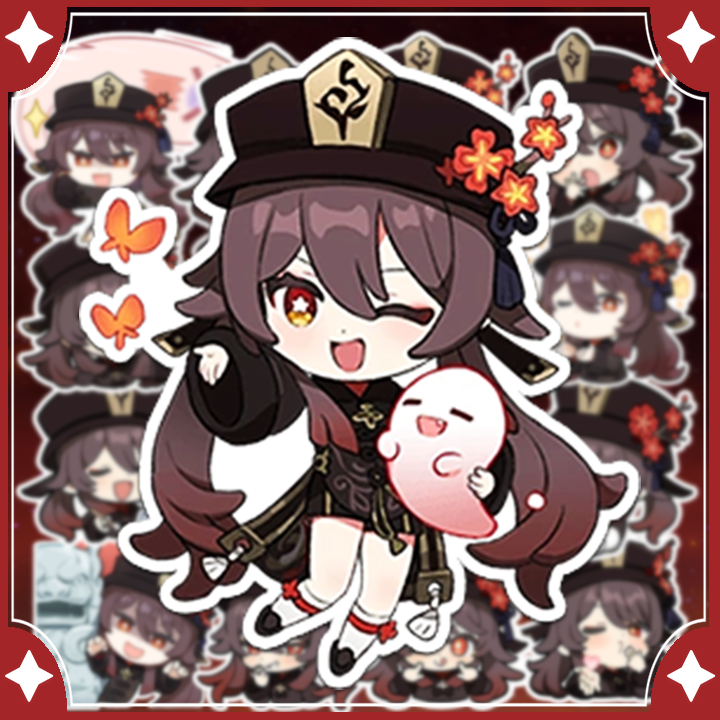 Sticker Hutao - Hình dán chibi hutao