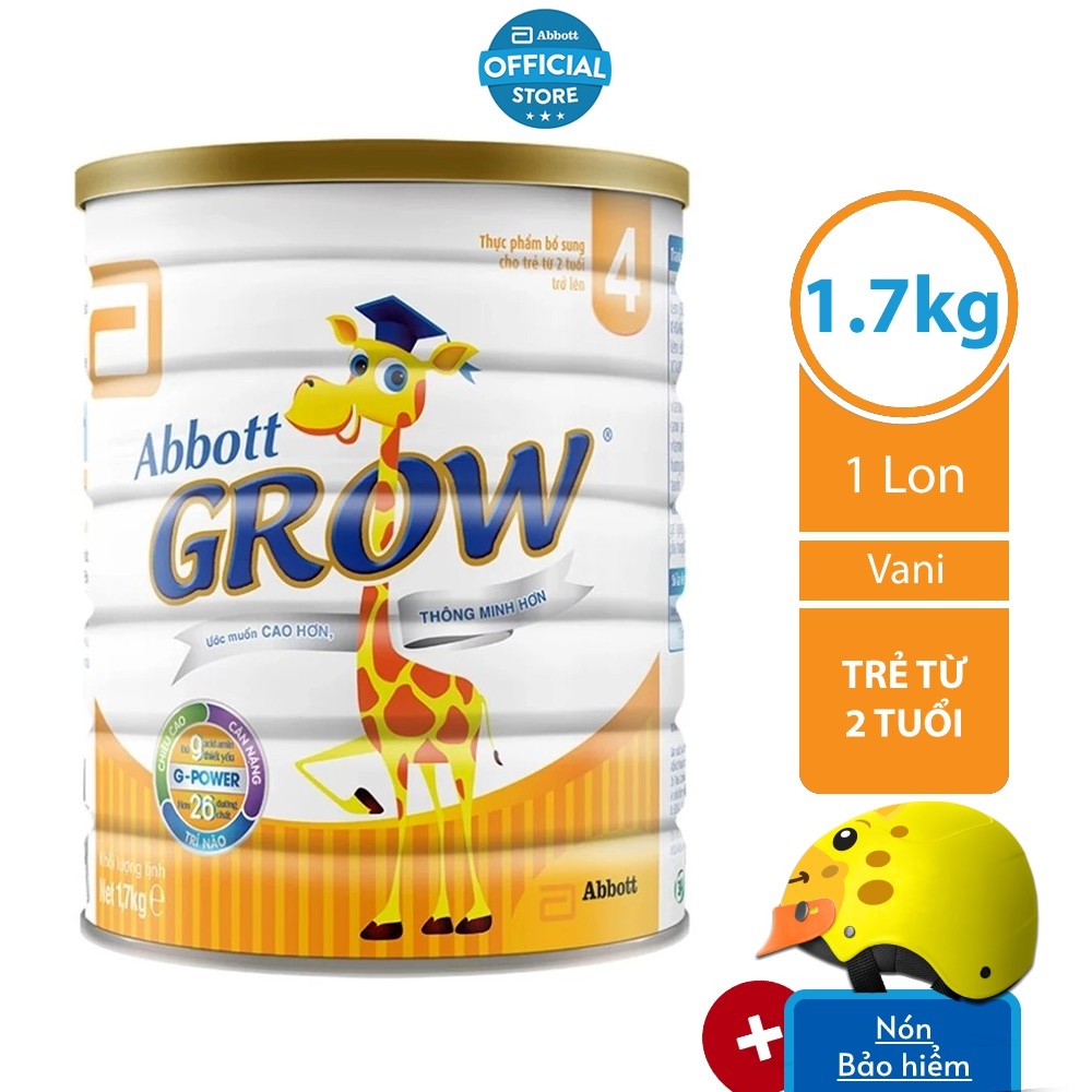 Sữa bột abbott grow 4 1.7kg/lon