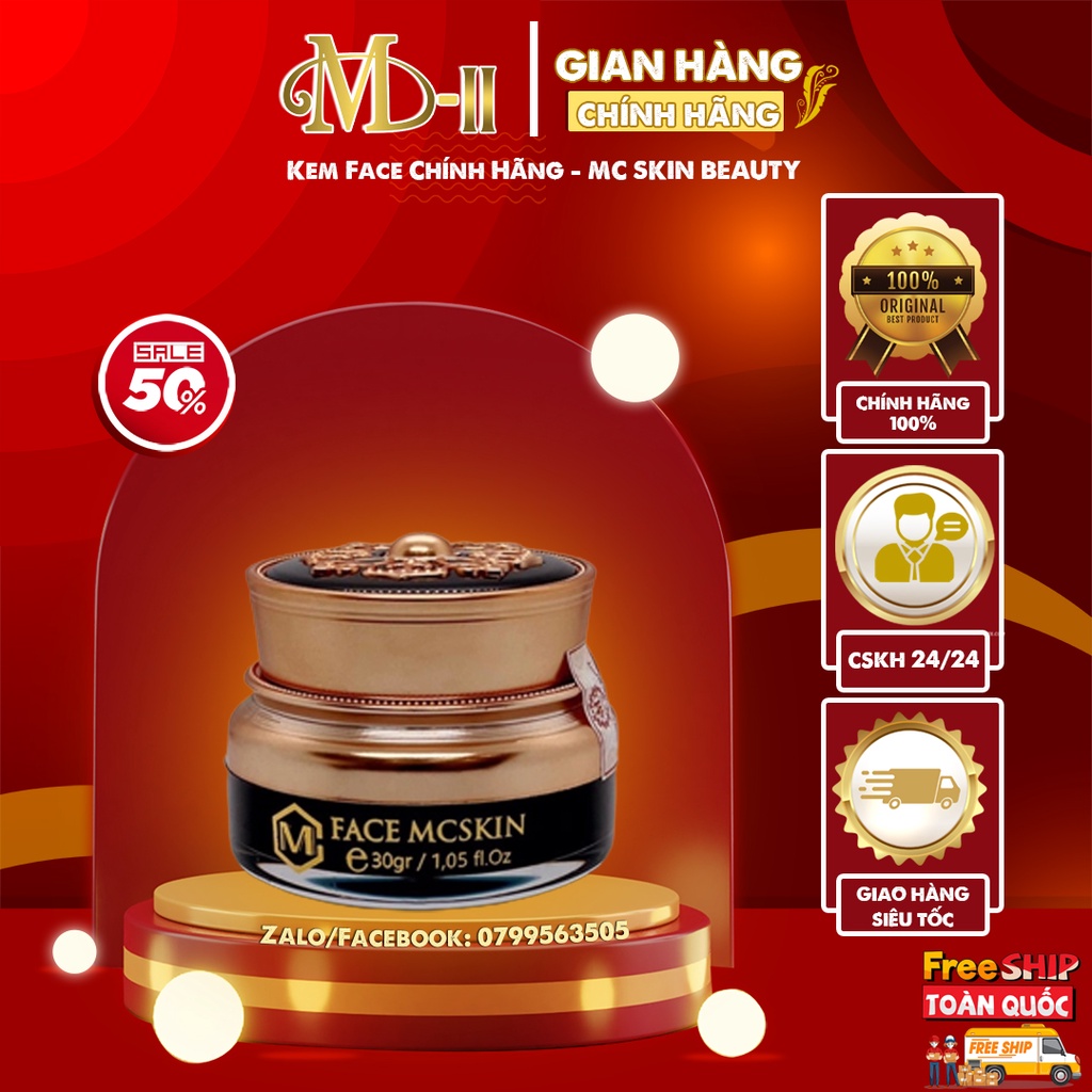 Kem face vip mc skin beauty - kem face vip dưỡng trắng phiên bản luxury