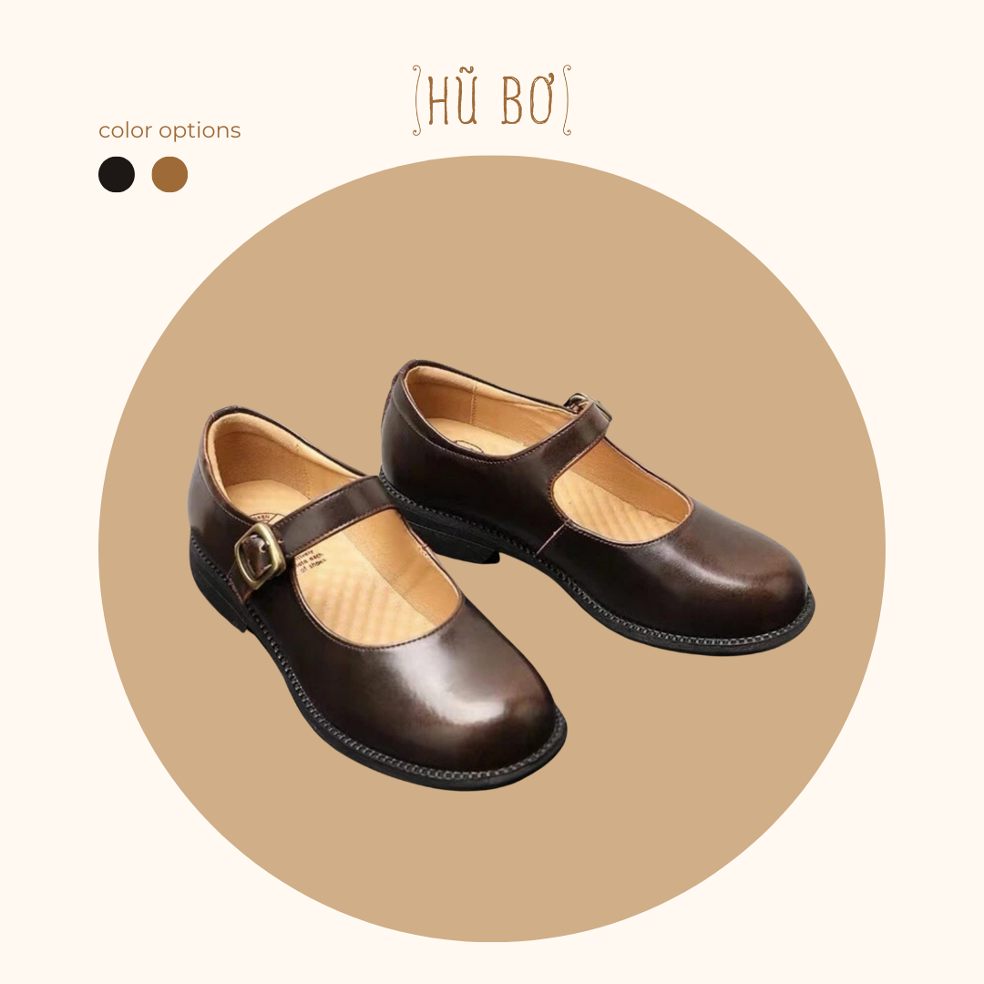 Mary Jane shoes - Giày da bò nữ